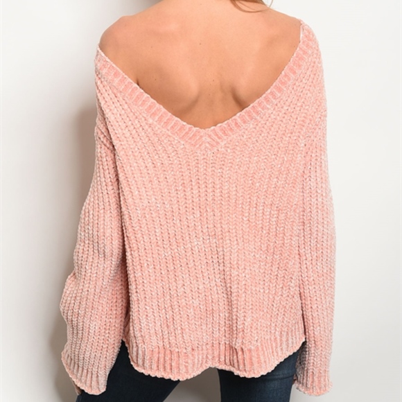 OH SO SOFT CHENILLE V BACK SWEATER - Picture 3 of 8